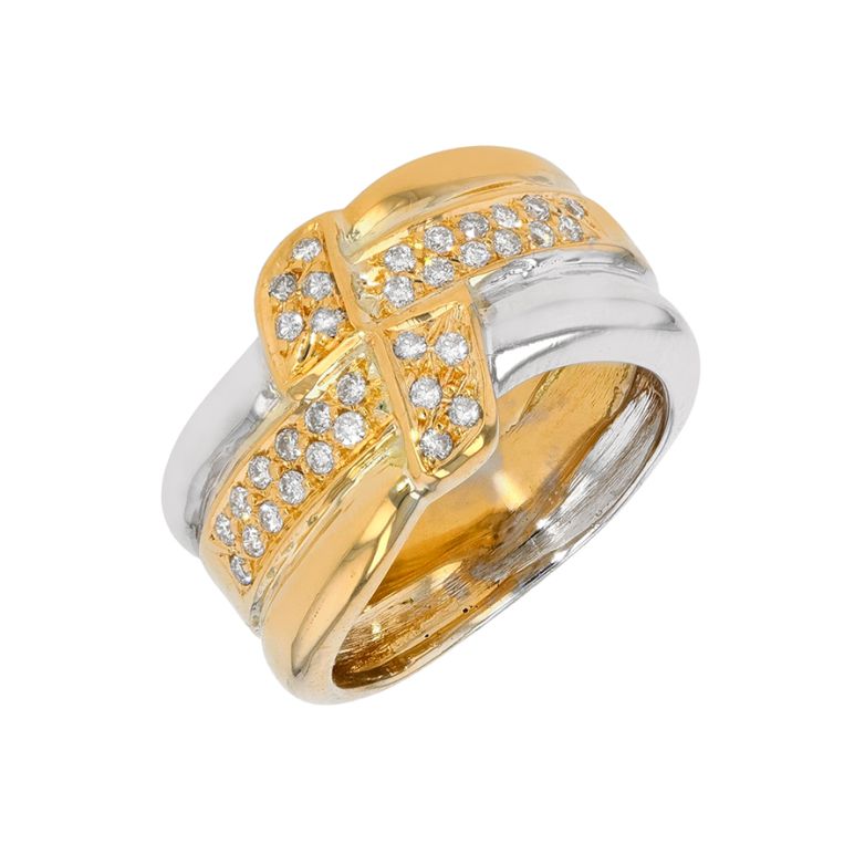 Bague or bicolore diamant (s)
