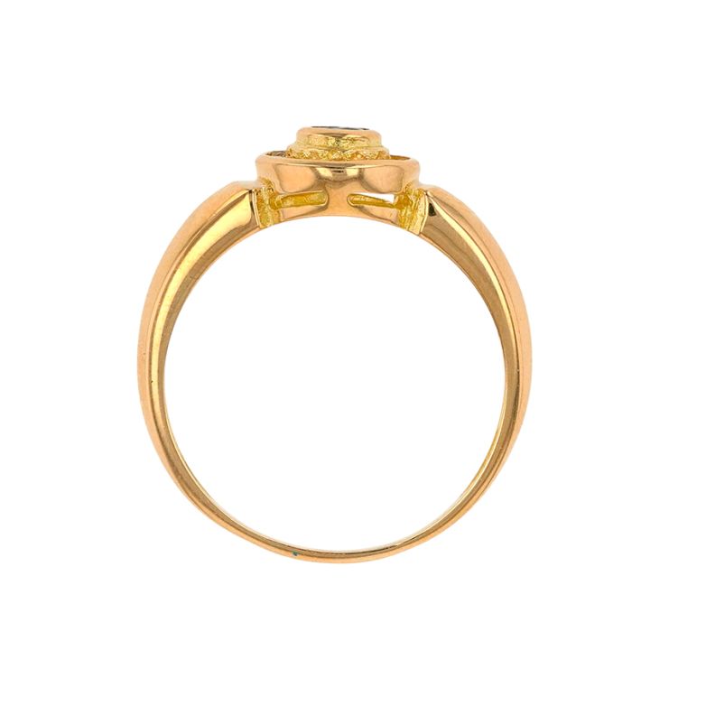 Bague or jaune saphir et diamant(s) 
