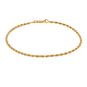 Bracelet maille corde or jaune