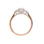 Bague or bicolore diamant (s) certificat GIA