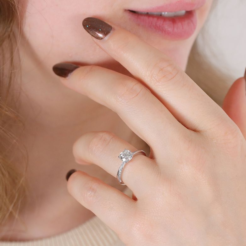 SolitairePlatine diamant (s) certificat GIA