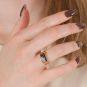 Bague or jaune saphir et diamant(s) 
