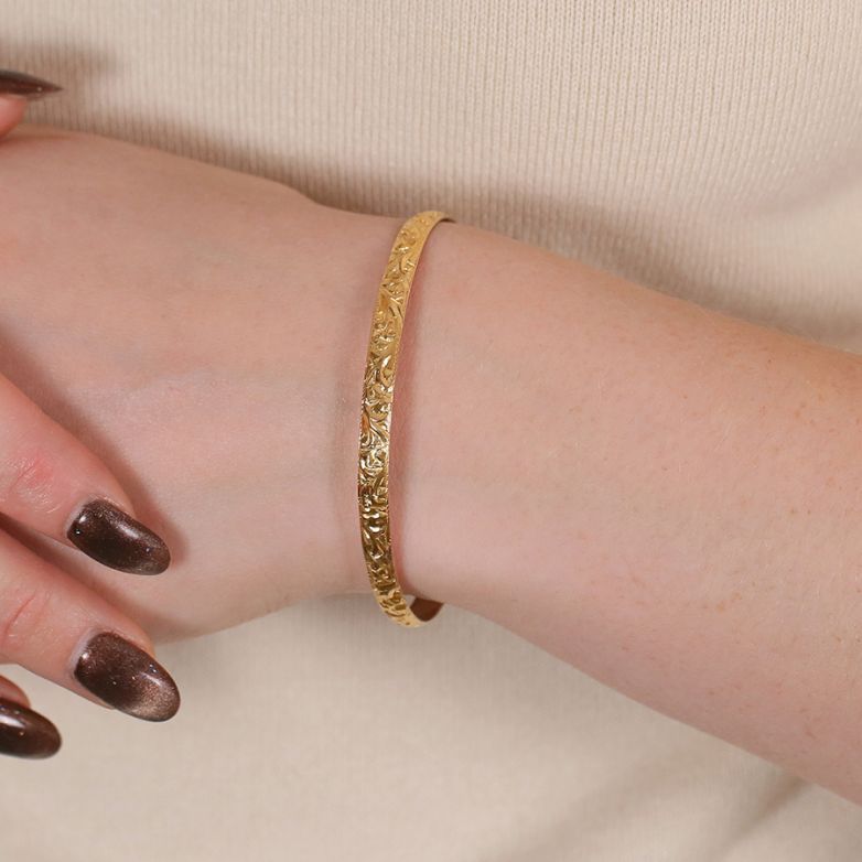 Bracelet Jonc Rigide or jaune 
