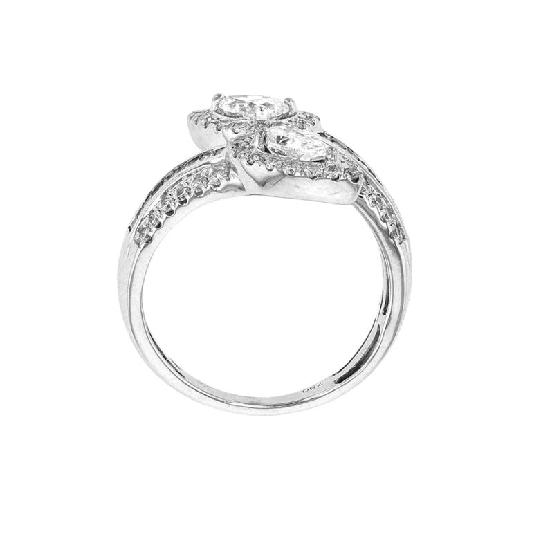 Bague or gris diamant (s) 