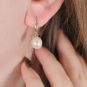 Boucles d'oreilles or jaune Perle 
