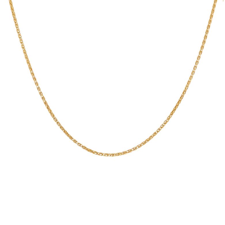 Chaine maille palmier or jaune