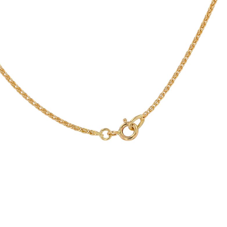 Chaine maille palmier or jaune 