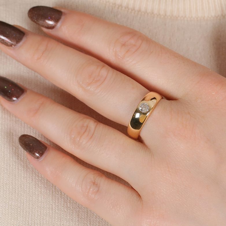 Solitaireor jaune diamant(s) t. ancienne 