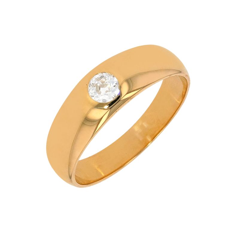 Solitaireor jaune diamant(s) t. ancienne