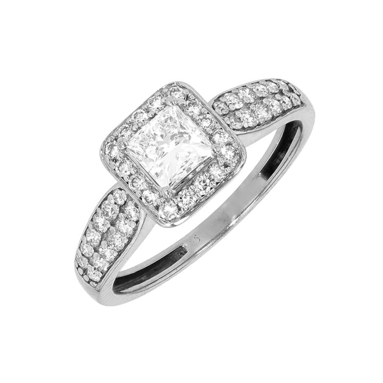 Bague or gris diamant (s)