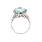 Bague or gris aigue-marine 