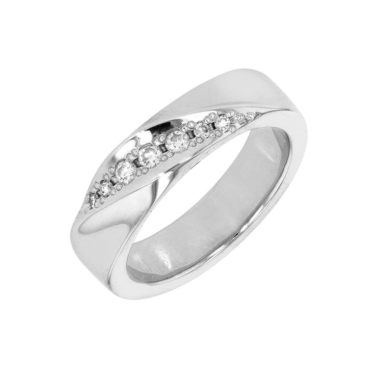 Bague or gris diamant (s)