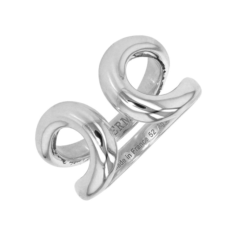 Bague argent signé HERMES modèle LIMA
