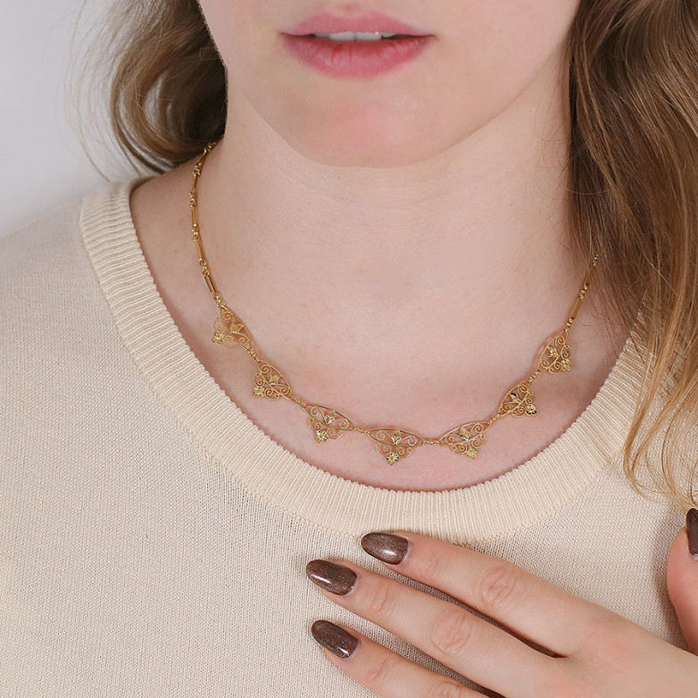 Collier vintage maille...