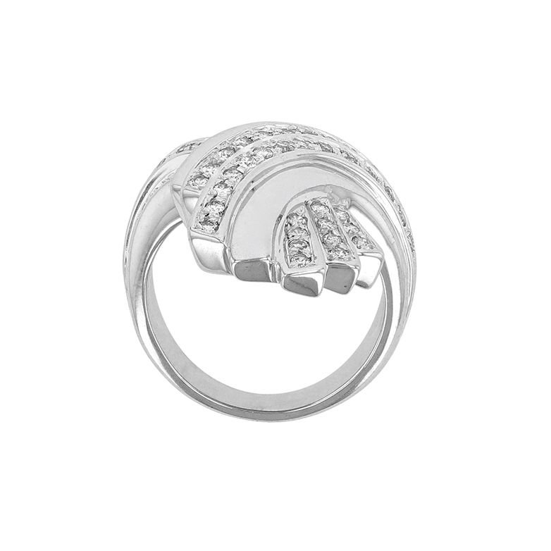 Bague or gris diamant (s) 