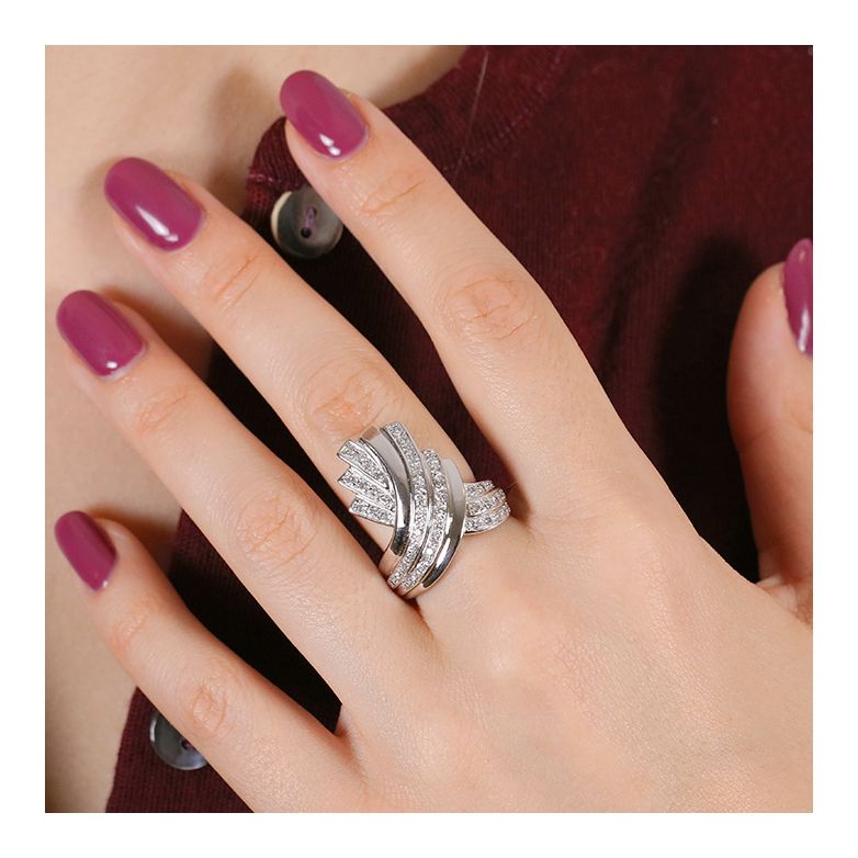 Bague or gris diamant (s) 