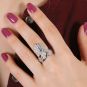 Bague or gris diamant (s) 