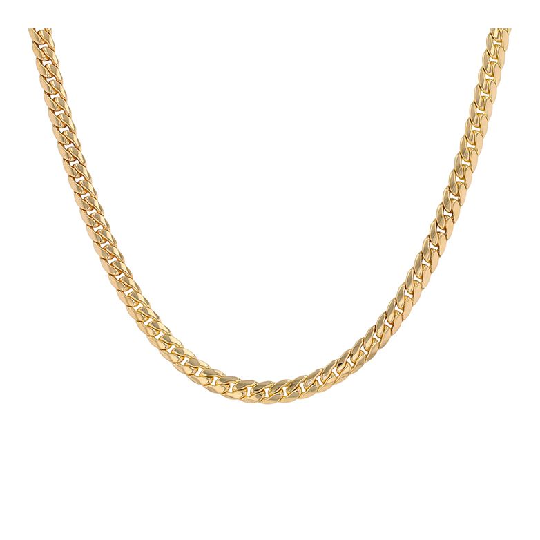 Collier maille anglaise or jaune 
