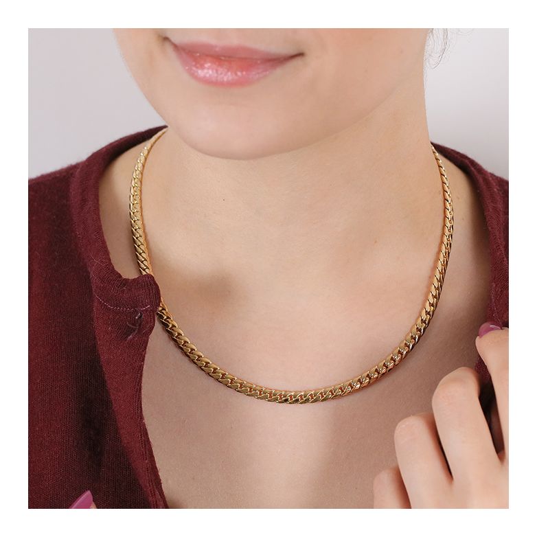 Collier maille anglaise or jaune 