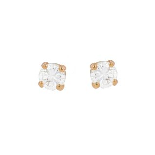Boucles d'oreilles or jaune diamant (s) 
