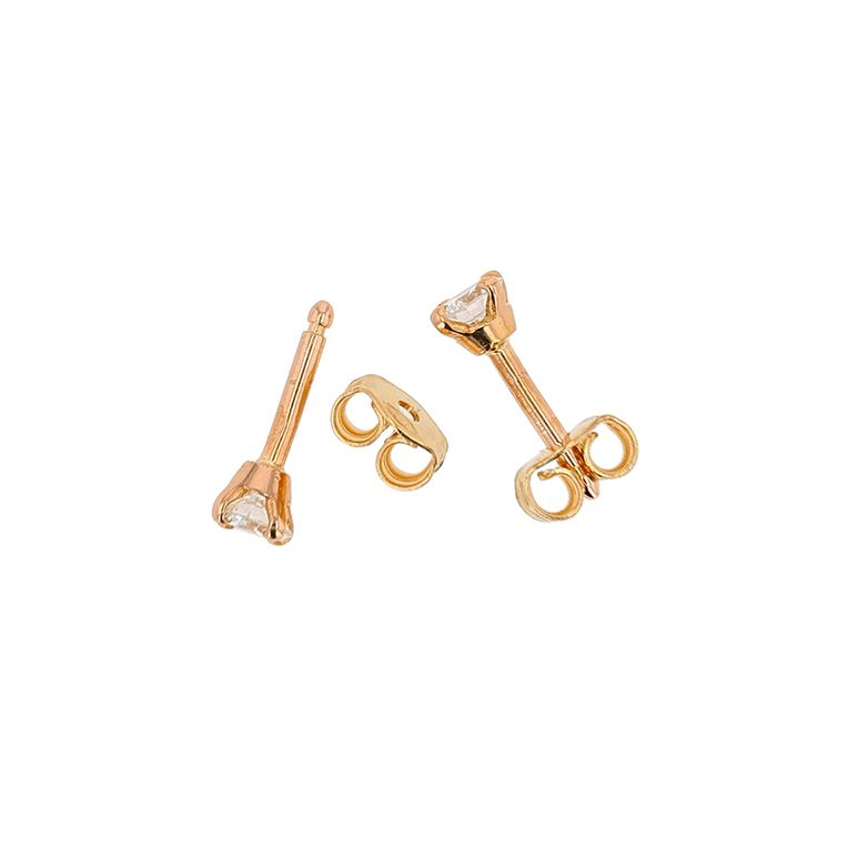 Boucles d'oreilles or jaune diamant (s) 