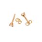 Boucles d'oreilles or jaune diamant (s) 
