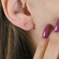 Boucles d'oreilles or jaune diamant (s) 