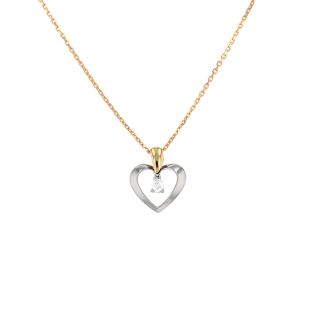 collier or bicolore diamant (s)