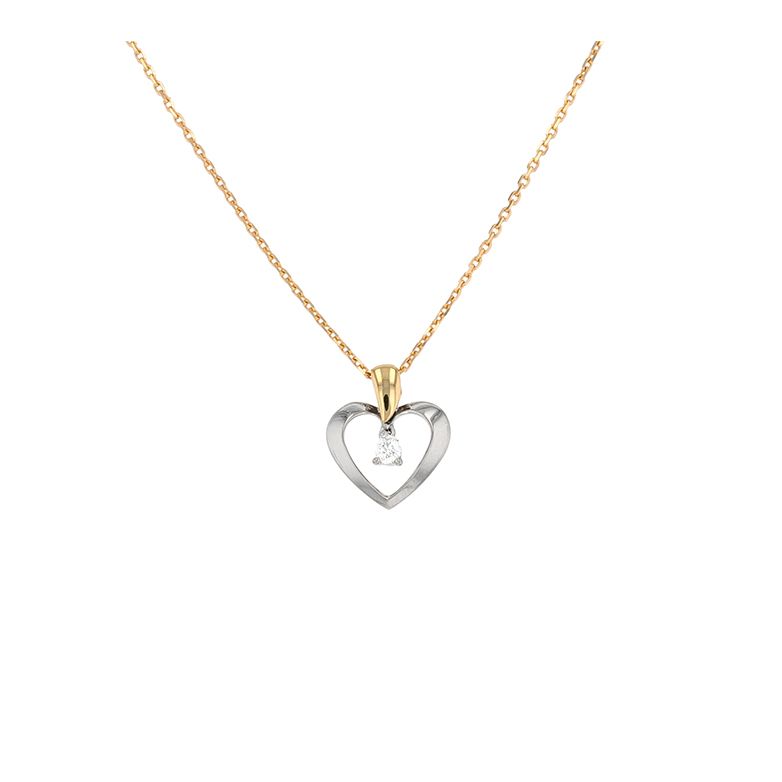 collier or bicolore diamant (s)