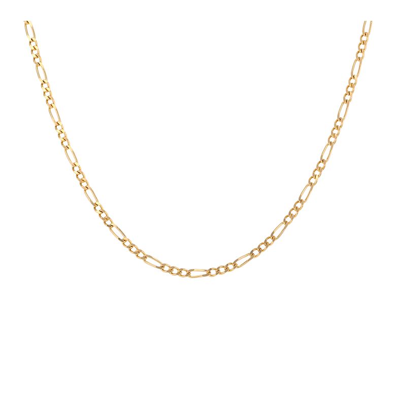 Chaine maille alternée or jaune