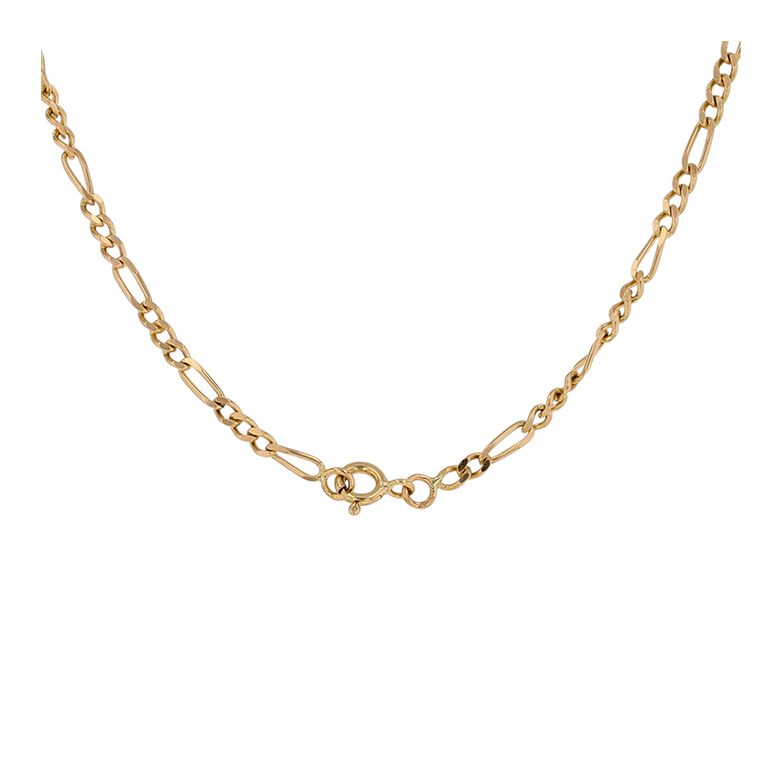 Chaine maille alternée or jaune 