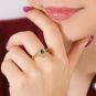 Bague or jaune saphir et diamant(s) 