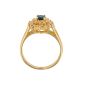 Bague or jaune saphir et diamant(s) 