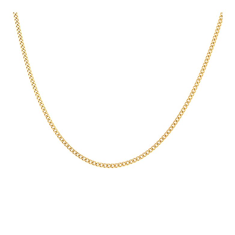 Chaine maille gourmette or jaune