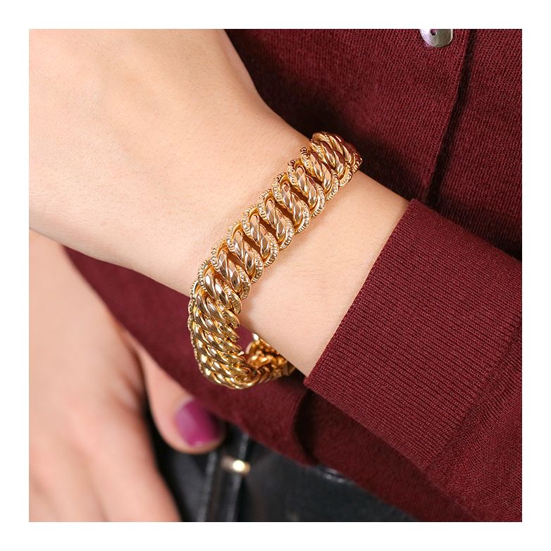 Bracelet maille américaine or jaune 