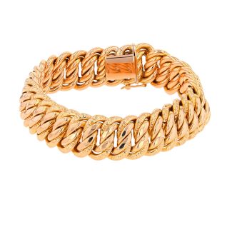 Bracelet maille américaine or jaune