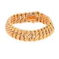 Bracelet maille américaine or jaune