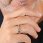 Alliance or gris diamant (s) 