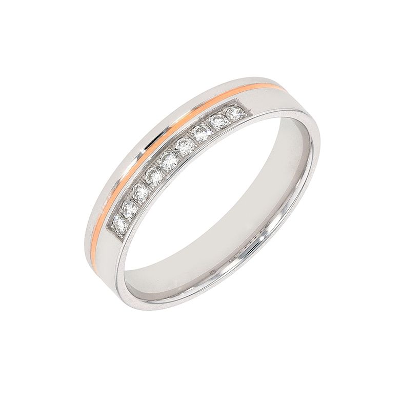 Alliance or bicolore diamant (s) 