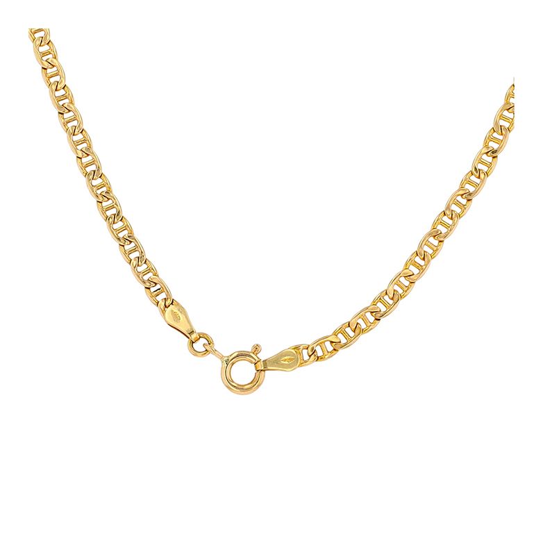 Chaine maille marine or jaune 