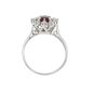 Bague or gris diamant,P.fine grenat