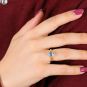 Bague or jaune aigue-marine 
