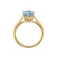 Bague or jaune aigue-marine 