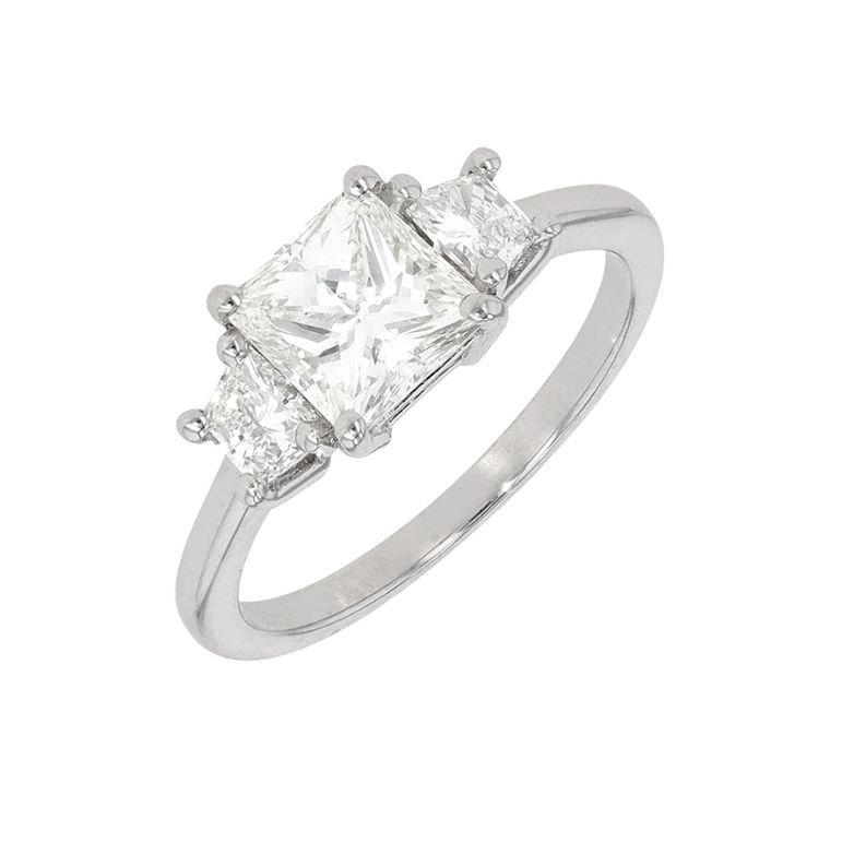 Bague or gris diamant (s) certifié