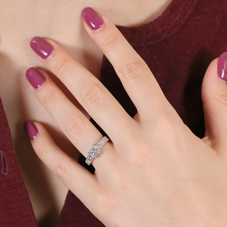 Solitaireor gris diamant (s) 