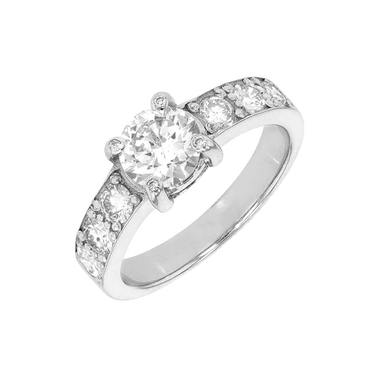 Solitaireor gris diamant (s)