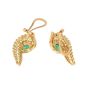 Boucles d'oreilles or jaune émeraude et diamant(s) Vintage 