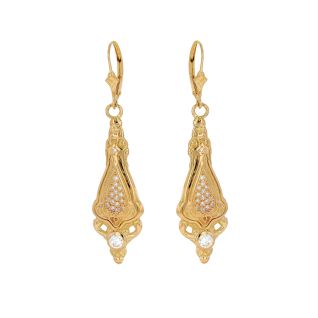 Boucles d'oreilles or jaune diamant (s) Vintage