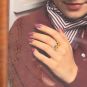 Bague or gris saphir et diamant(s) 