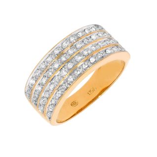 Bague or bicolore diamant (s) 